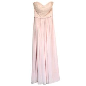 Bill Levkoff Strapless Blush Petal Pink Maxi Gown - Size: 4